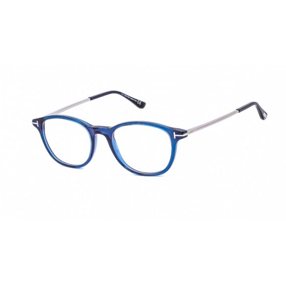 Tom Ford FT5553-B szemüvegkeret csillógó átlátszó kék / Clear lencsék női