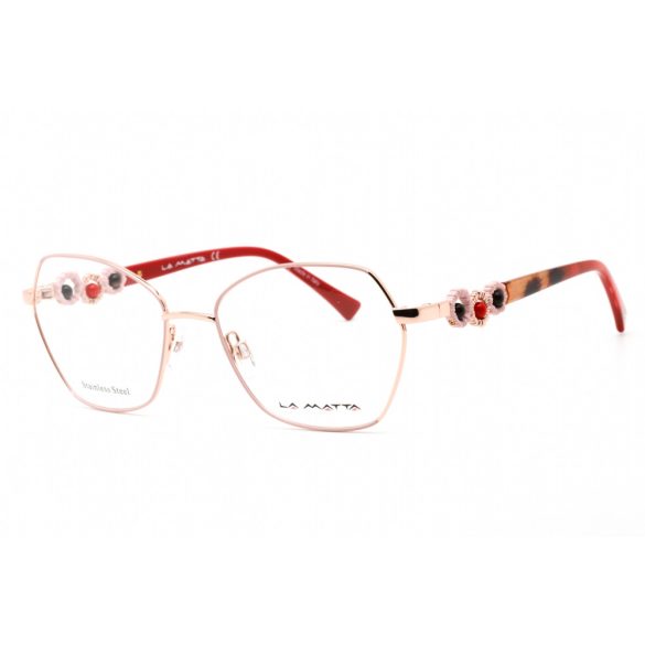 La Matta LMV3317 szemüvegkeret Pale rózsaszín/arany / Clear lencsék női