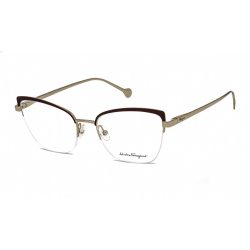   Salvatore Ferragamo SF2182 szemüvegkeret csillógó arany/bordó / Clear lencsék női