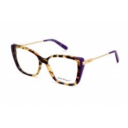   Salvatore Ferragamo SF2850 szemüvegkeret Tokyo barna/lila / Clear lencsék női