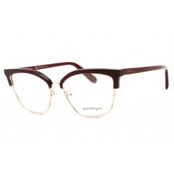   Salvatore Ferragamo SF2210 szemüvegkeret Wine/arany / Clear lencsék női