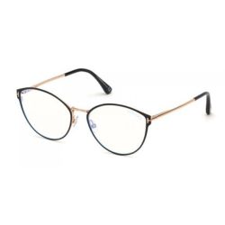   Tom Ford FT5573-B szemüvegkeret fekete/rózsa arany / Clear lencsék női