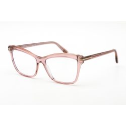   Tom Ford FT5619-B szemüvegkeret csillógó átlátszó Lilac rózsaszín szürke / Clear lencsék női