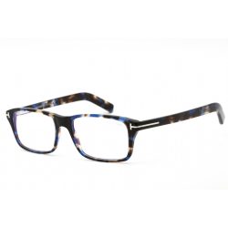   Tom Ford FT5663-B szemüvegkeret csillógó kék barna / Clear lencsék Unisex férfi női