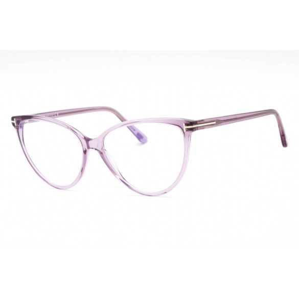 Tom Ford FT5743-B szemüvegkeret csillógó lilac/Clear/kék-világos blokk lencsék női