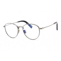   Tom Ford FT5749-B szemüvegkeret csillógó sötét ruténium/Clear/kék-világos blokk lencsék Unisex férfi női