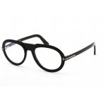   Tom Ford FT5756-B szemüvegkeret csillógó fekete / Clear/kék blokk lencsék férfi
