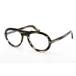   Tom Ford FT5756-B szemüvegkeret barna/másik / Clear/kék blokk lencsék férfi