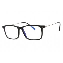   Tom Ford FT5758-B szemüvegkeret matt fekete/Clear/kék-világos blokk lencsék férfi