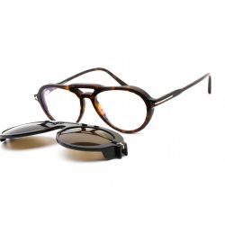   Tom Ford FT5760-B szemüvegkeret sötét barna / Clear lencsék női