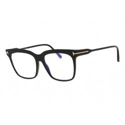   Tom Ford FT5768-B szemüvegkeret csillógó fekete/Clear/kék-világos blokk lencsék női