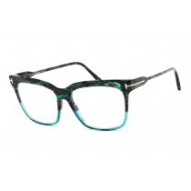   Tom Ford FT5768-B szemüvegkeret csillógó Teal / Clear lencsék női