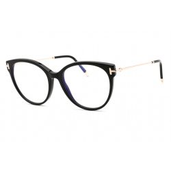   Tom Ford FT5770-B szemüvegkeret csillógó fekete / clear/kék-világos blokk lencsék női
