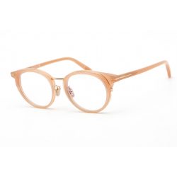   Tom Ford FT5784-D-B szemüvegkeret csillógó félig-Milky rózsaszín / Clear lencsék férfi
