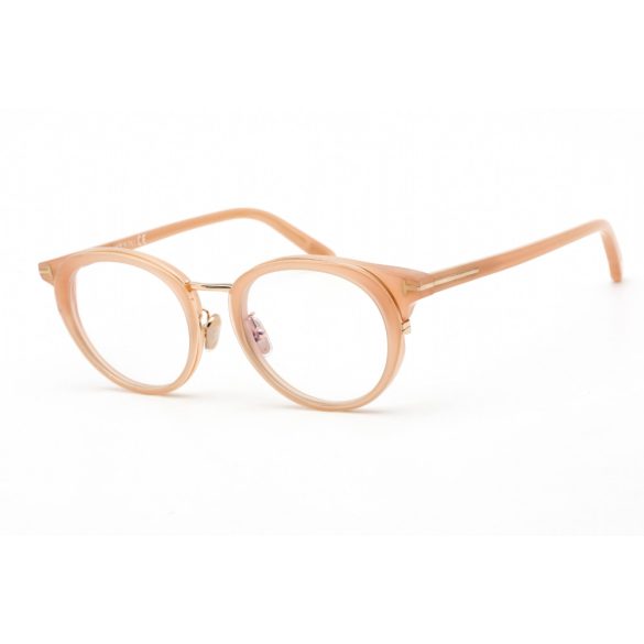 Tom Ford FT5784-D-B szemüvegkeret csillógó félig-Milky rózsaszín / Clear lencsék férfi