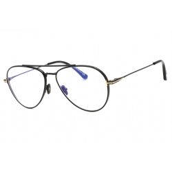   Tom Ford FT5800-B szemüvegkeret csillógó fekete/Clear/kék-világos blokk lencsék Unisex férfi női