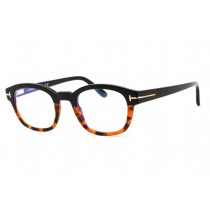   Tom Ford FT5808-B szemüvegkeret fekete/klasszikus barna / Clear lencsék Unisex férfi női