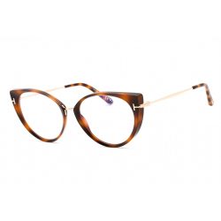   Tom Ford FT5815-B szemüvegkeret Blonde barna/Clear/kék-világos blokk lencsék női