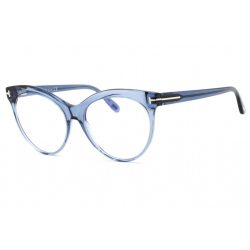   Tom Ford FT5827-B szemüvegkeret csillógó kék/Clear/kék-világos blokk lencsék női