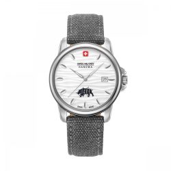   Swiss Military Hanowa férfi óra karóra, fehér számlap & szürke szíj, 39mm, 06-6344.04.001IAPF /dsl
