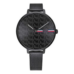   Tommy Hilfiger női óra karóra, fekete számlap & Meshed szíj, 1782160 /dsl