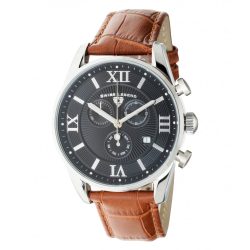   Swiss Legend férfi Quartz óra karóra fekete számlap & barna bőr szíj 22011-01-BR /dsl