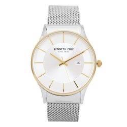  Kenneth Cole férfi ezüst nemesacél óra karóra, fekete Karkötő, KC50985002 /dsl