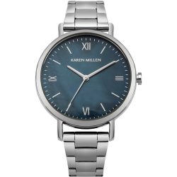   Karen Millen női klasszikus Quartz óra karóra nemesacél szíj KM159USM /dsl