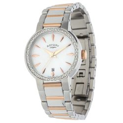   Rotary női ezüst nemesacél Karkötő Quartz óra karóra LB02844/41. /dsl