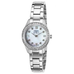   Rotary női óra karóra ezüst számlap kijelző és nemesacél Karkötő LB90010/41 /dsl