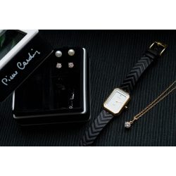   Pierre Cardin ajándékszett óra karóra nyaklánc ékszer fülbevaló PCDX8381L20 díszdobozban szett női arany /kampmir1119