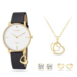   Pierre Cardin ajándékszett óra karóra nyaklánc ékszer fülbevaló PCDX8464L23 női arany /kampmir1119