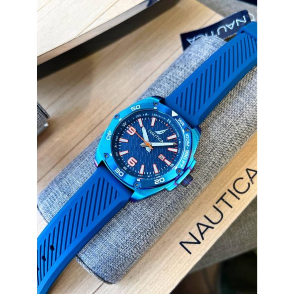Nautica férfi kb. Bay kék szilikon szíj óra karóra (modell: NAPTCF201) /kampuuax0102 várható érkezés:03.10