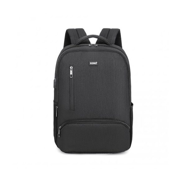 Miss Lulu London E1978 - Kono hátizsák Mehreren Fächern és USB-Anschluss fekete