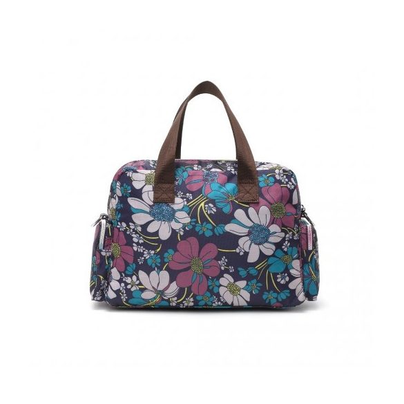 Miss Lulu London EB2351F - Kono Schlank Mehrfachtaschen Wasserabweisend táska-Táska Blumendruck Marineblau