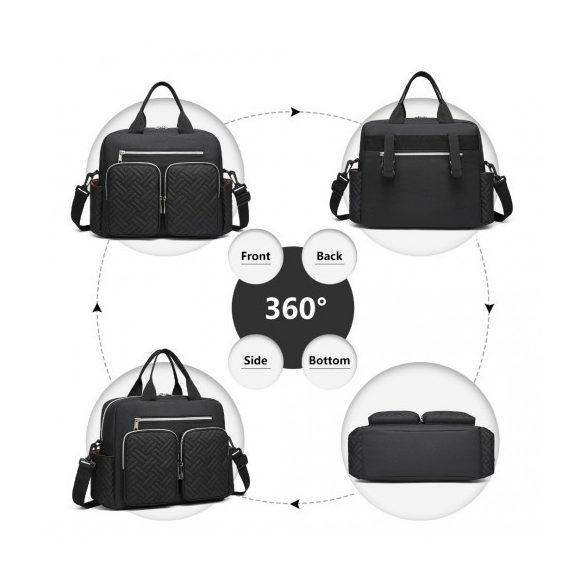 Miss Lulu London EQ2248 - Kono Dauerhaft és Funktionell bevásárló táska zum Wechseln fekete