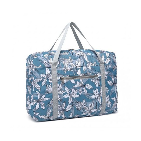 Miss Lulu London EQ2308F - Kono ÖSSZEHAJTHATÓ vízállóság táska Blume drucken kék