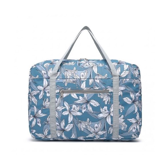 Miss Lulu London EQ2308F - Kono ÖSSZEHAJTHATÓ vízállóság táska Blume drucken kék