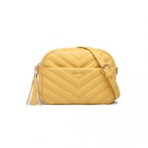   Miss Lulu London LA2119-1 - könnyű Gesteppt bőr válltáska táska sárga