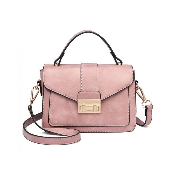 Miss Lulu London LB2033 - bőr Aussehen közepes táska rózsaszín
