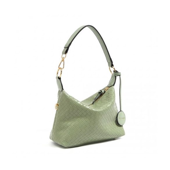 Miss Lulu London LB2139 - Geflochtene Struktur bőr táska zöld