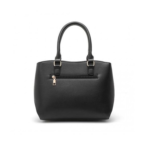 Miss Lulu London LB2341 - Schick Gesteppt -bőr bevásárló táska Schleifen-Akzenten fekete