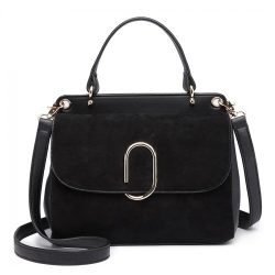   Miss Lulu London LB6871-MISS stílusos Női bőr táska válltáska fekete