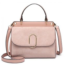   Miss Lulu London LB6871-MISS stílusos Női bőr táska válltáska rózsaszín