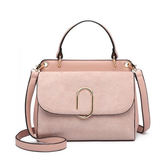 Miss Lulu London LB6871-MISS stílusos Női bőr táska válltáska rózsaszín