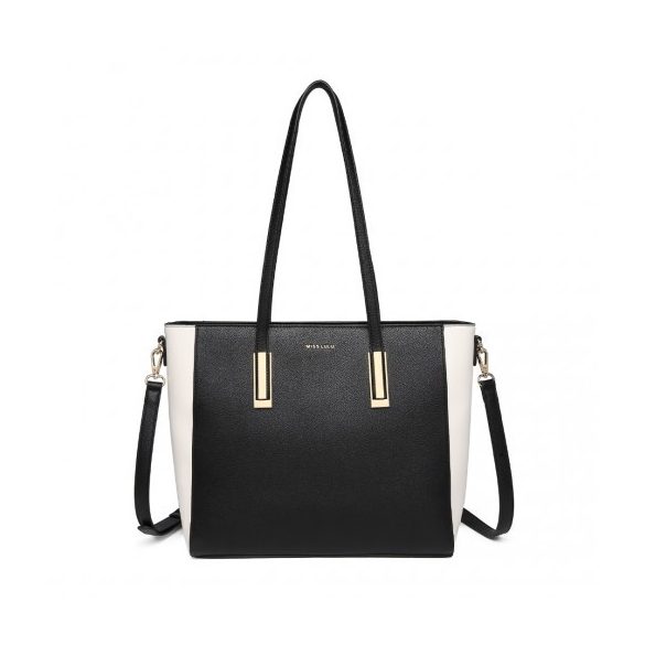 Miss Lulu London LD2218 - 3 darab Kontrast bőr Einkaufstaschen-szett fekete