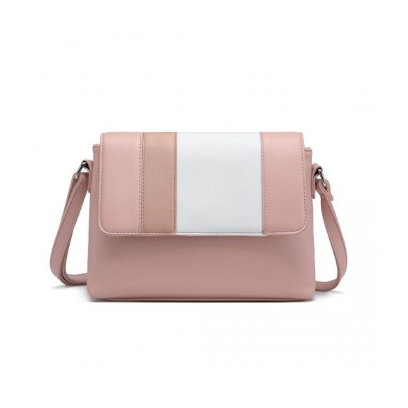 Miss Lulu London LD2251 - -bőr szín blokk válltáska táska rózsaszín