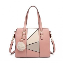   Miss Lulu London LG2051 - válltáska táska Farbblock-Design rózsaszín