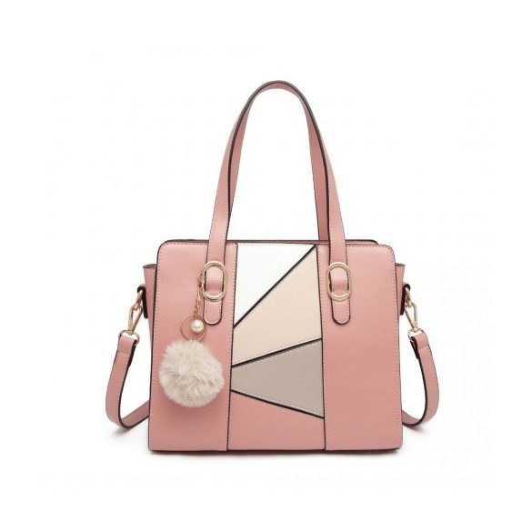 Miss Lulu London LG2051 - válltáska táska Farbblock-Design rózsaszín
