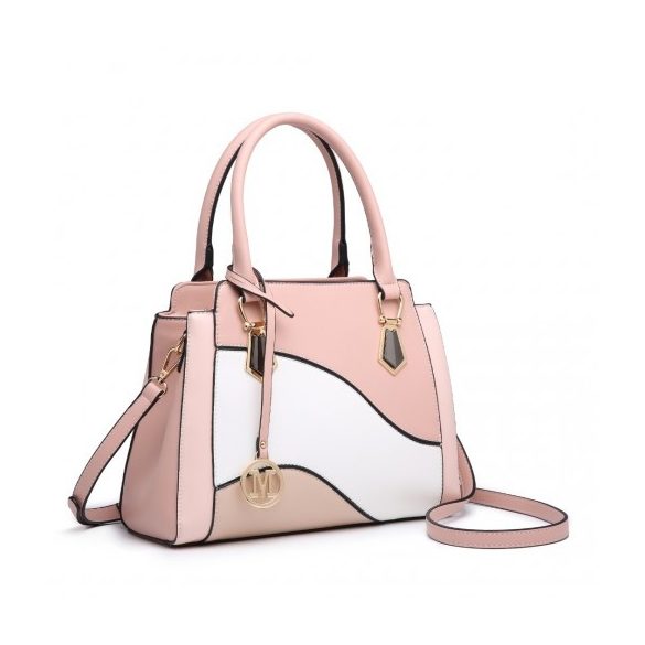 Miss Lulu London LG2254 - szép színkombináció bőr táska Tragetasche rózsaszín